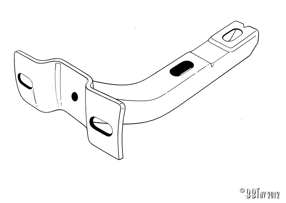 Bumpersteun vooraan, links detail — T2