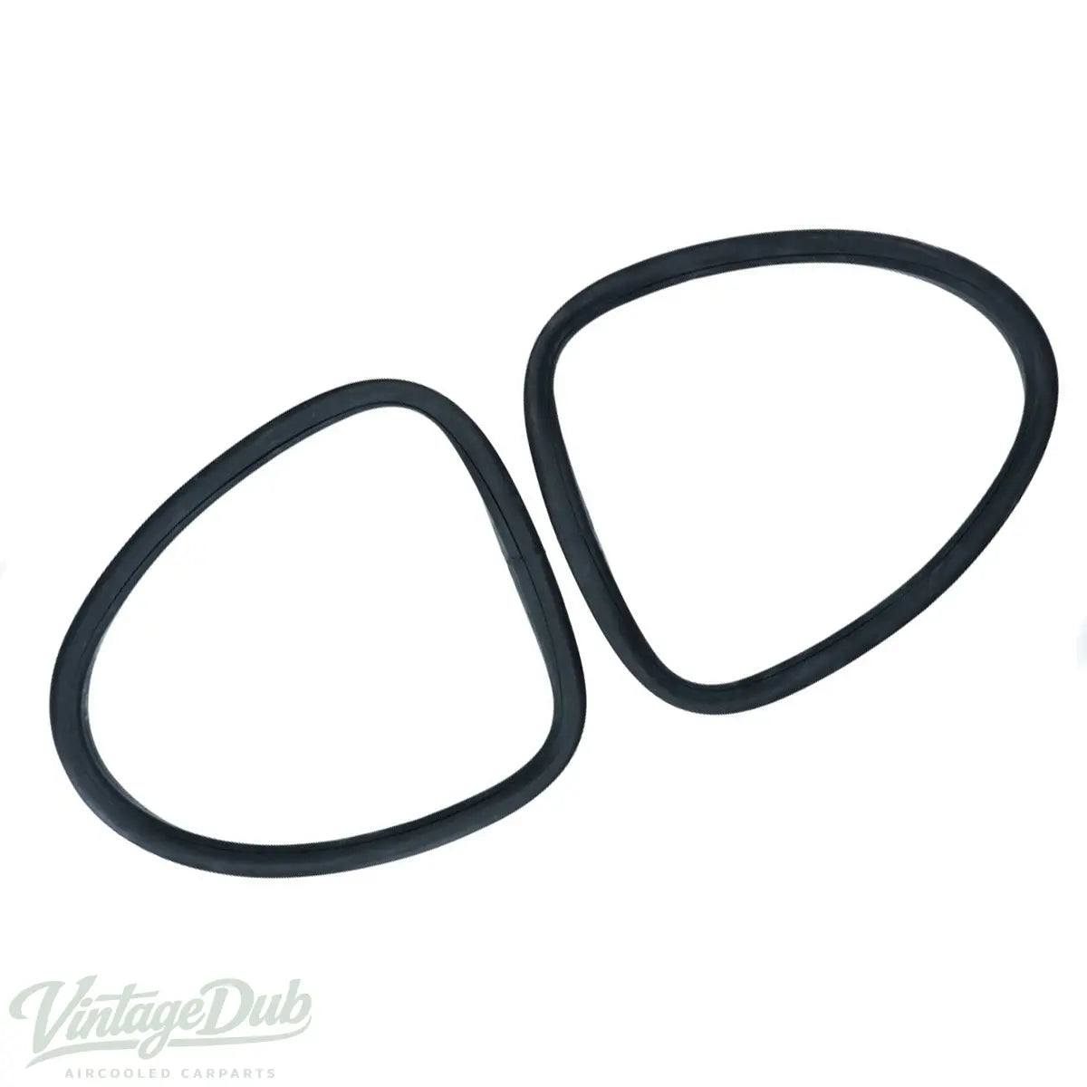 Achterruitrubber 'Deluxe' (alu sierlijst) paar voor Kever — VintageDub