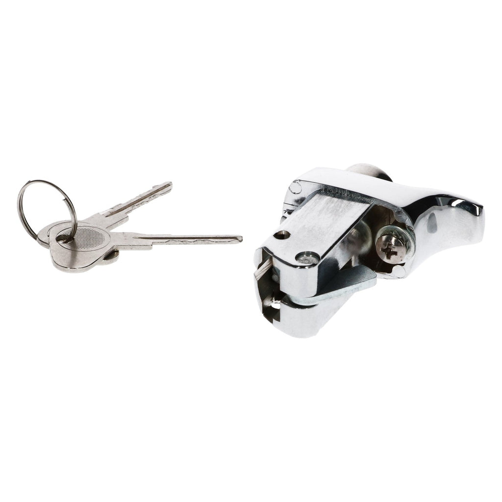 Motorklepslot met sleutel, Chroom TQ detail — T2