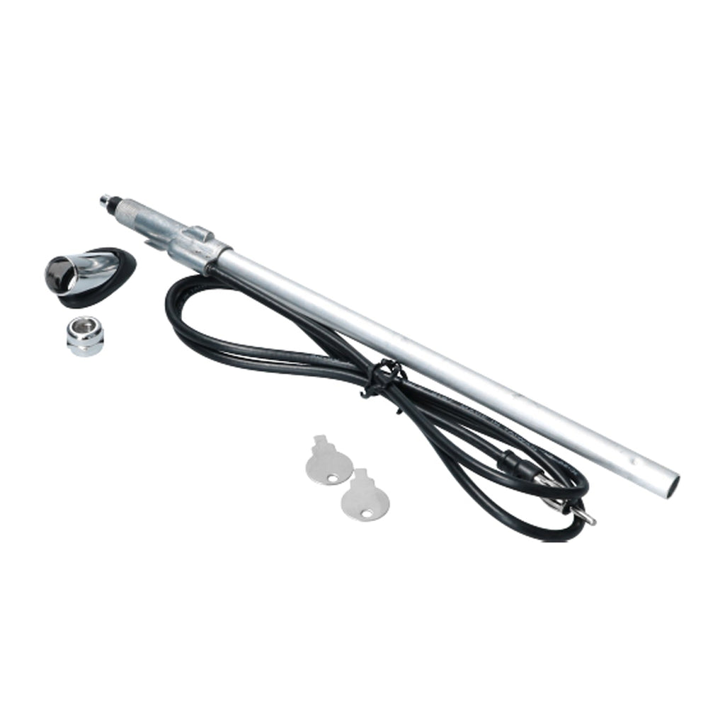 Antenne met chroom voet detail — T2, Kever