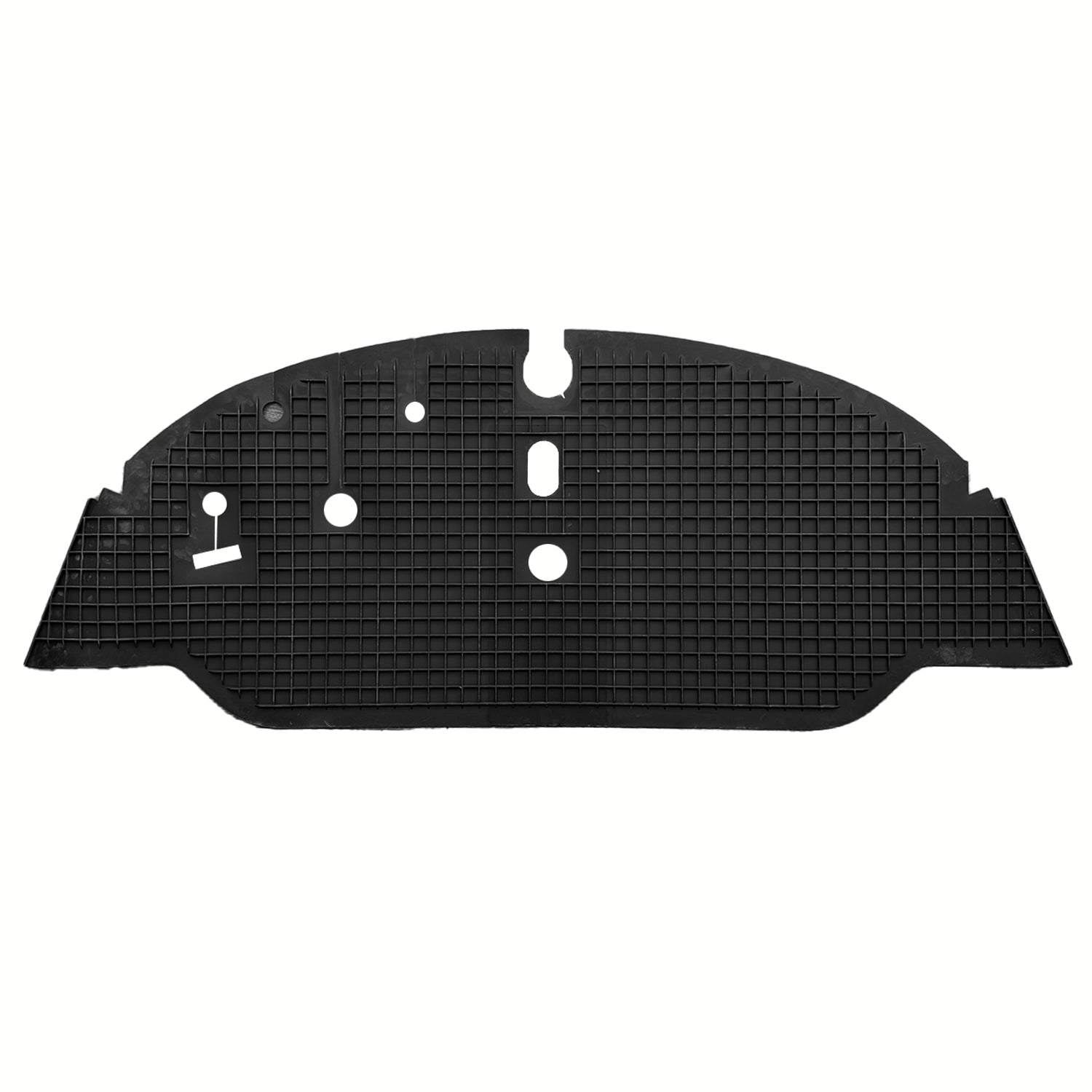 Rubber vloermat vooraan RHD (zwart) detail — T1