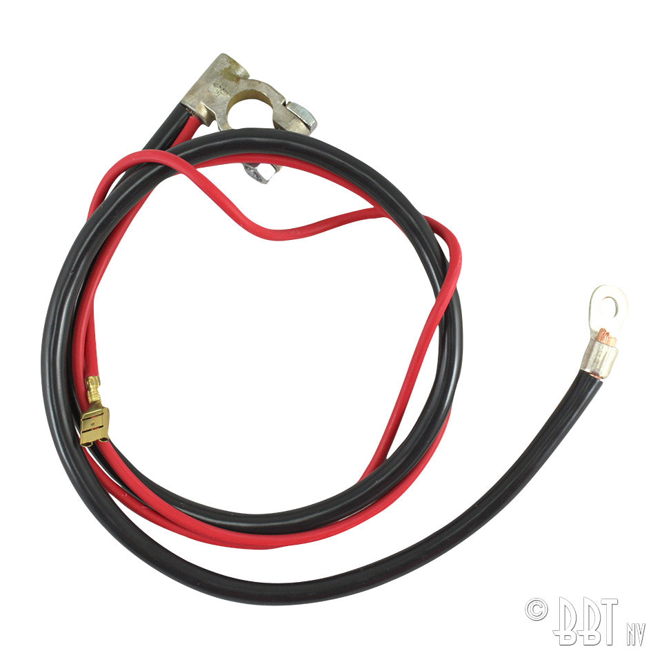 Batterijkabel, zwart 840 mm, rood 1050 mm voor T1, T2, Kever, KG — VintageDub