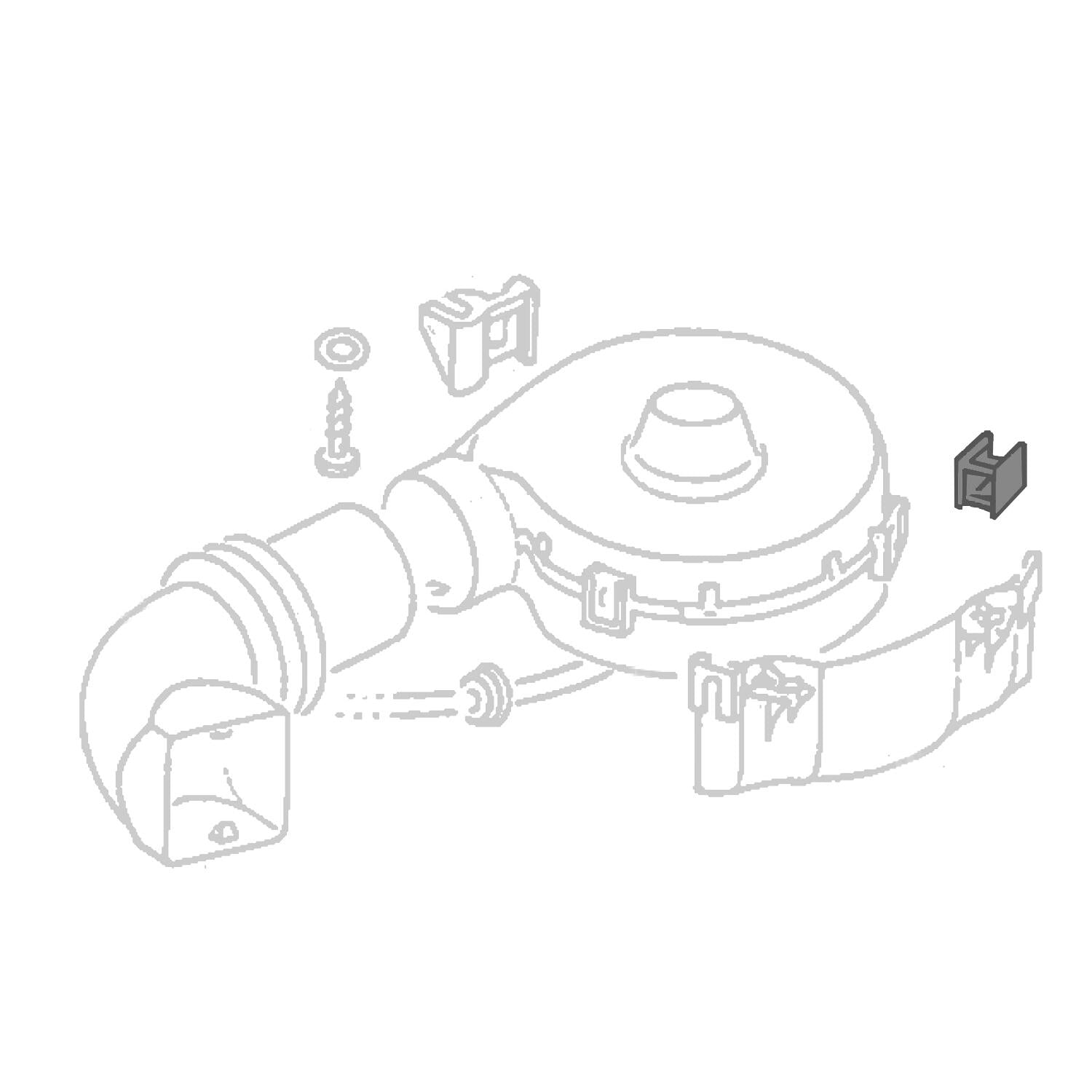 Ophangrubber ventilatie motor detail — Kever