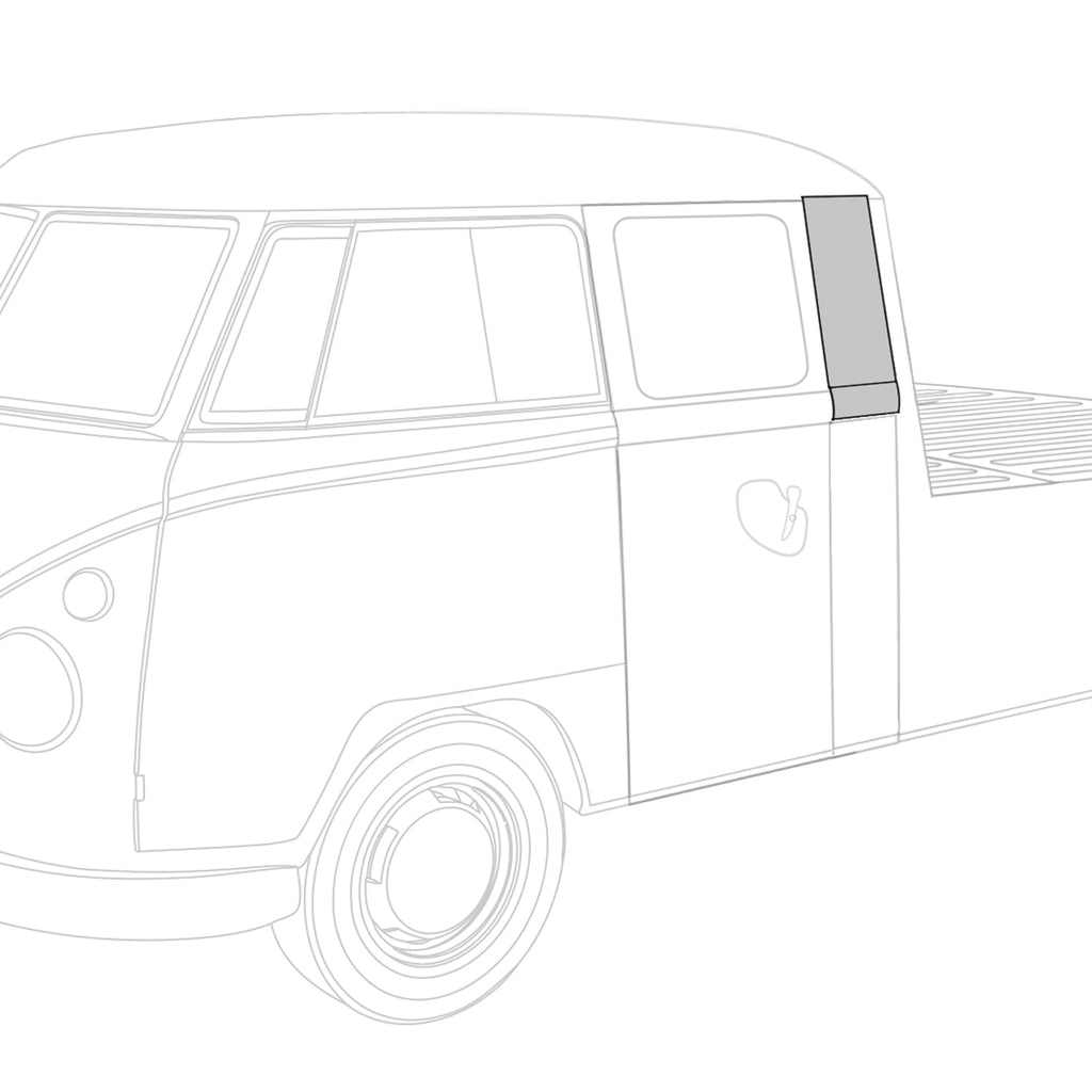 Zijflank boven kort, links, dubbel cabine detail — T1
