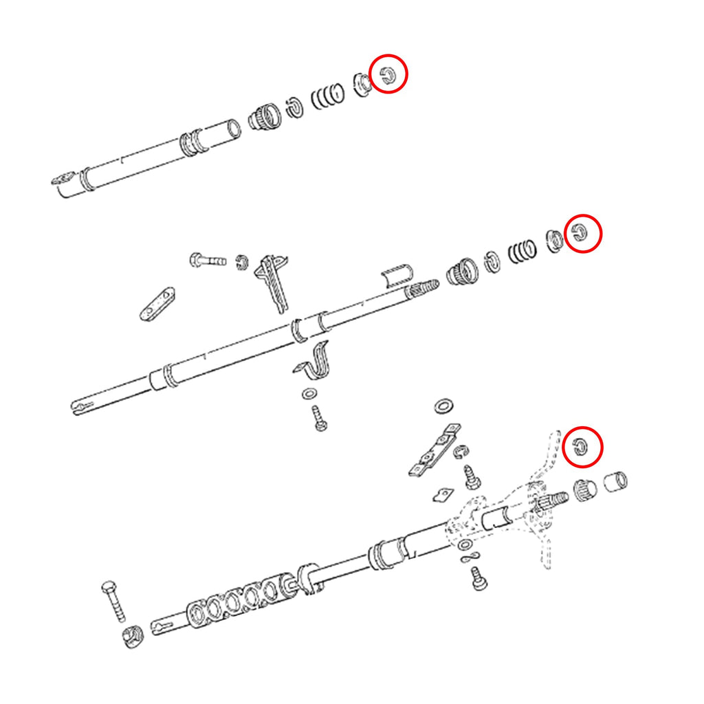 Clip stuurkolom bovenaan detail — Kever, KG