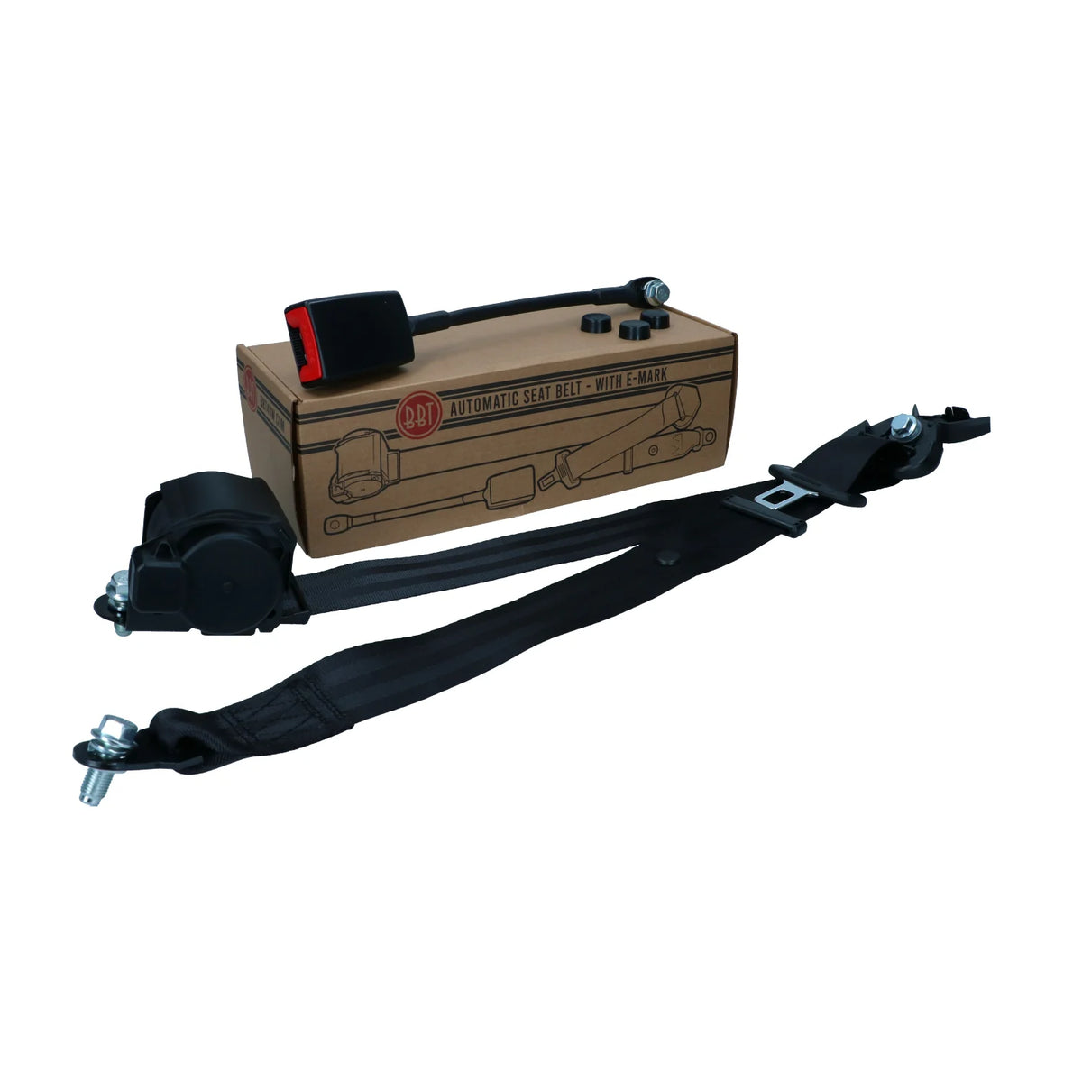 VW T1 Combi, T2 Combi, Cox, KG, T3 Combi | Ceinture de sécurité 3 points (automatique) noire, Avec homologation e | 111 898 149A