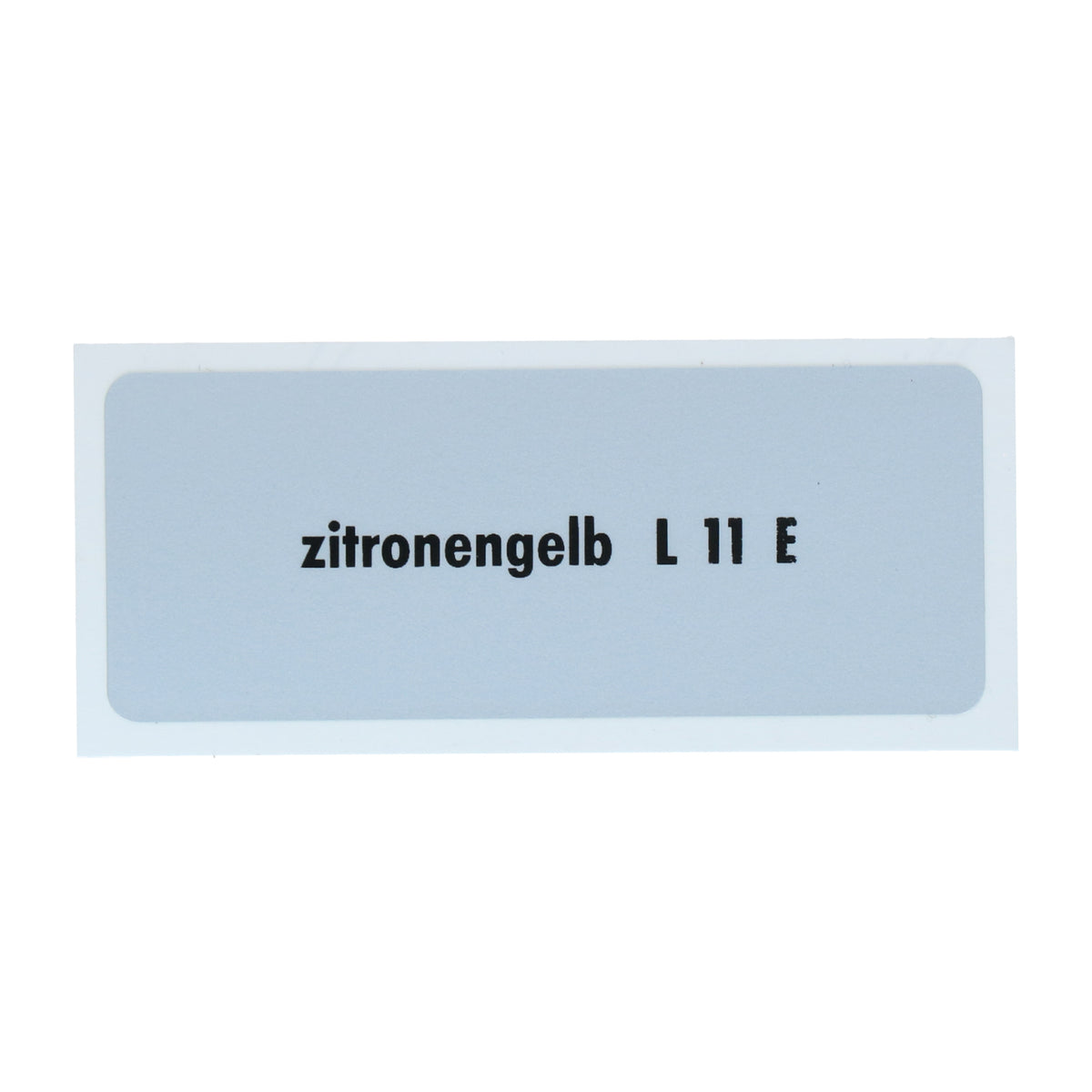 Kleurcode sticker L11E - zitronengelb voor VW T1 Bus, T2 Bus, Kever en Karmann Ghia - VintageDub