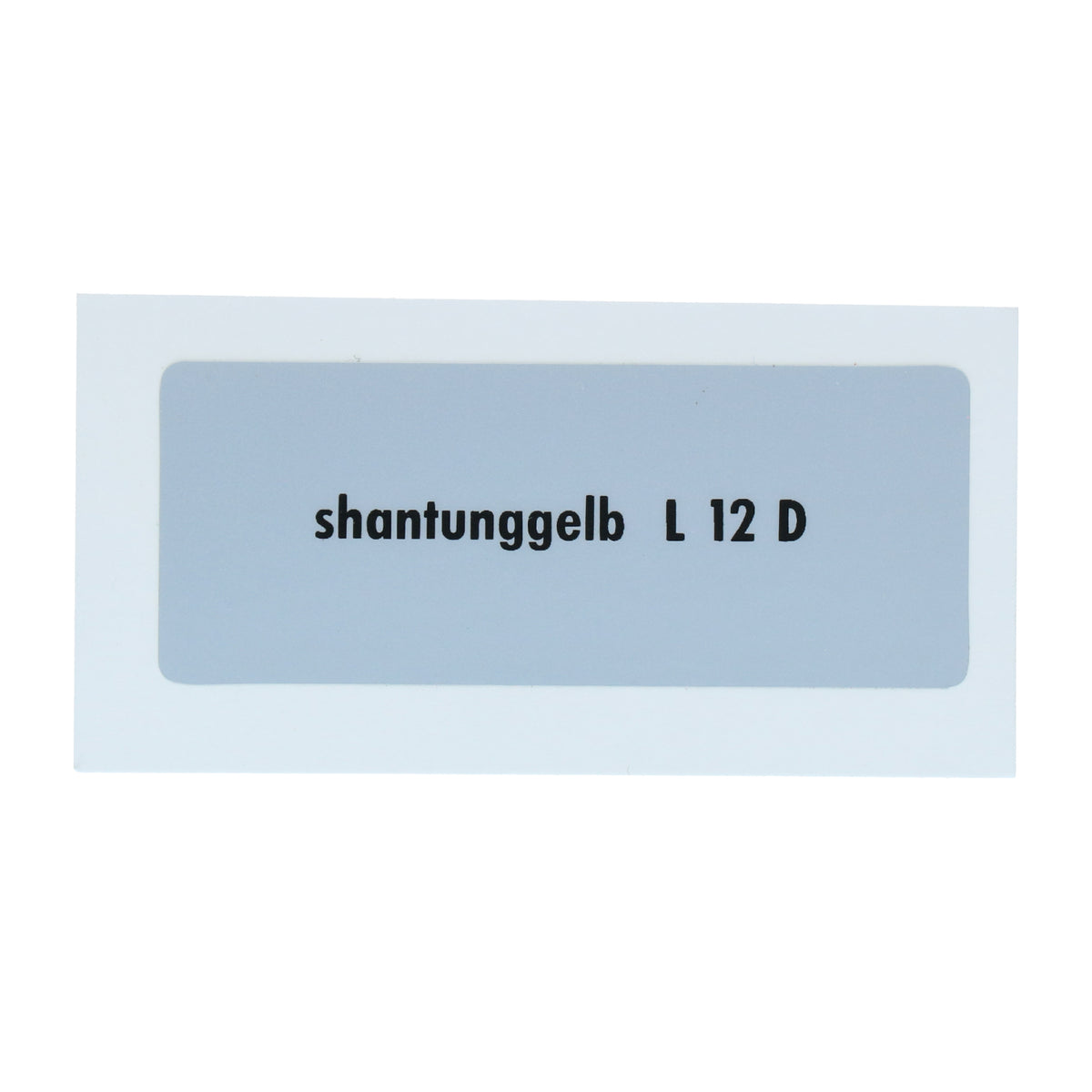 Kleurcode sticker L12D - shantunggelb voor VW T1 Bus, T2 Bus, Kever en Karmann Ghia - VintageDub