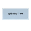 Kleurcode sticker L20E - signalorange voor VW T1 Bus, T2 Bus, Kever en Karmann Ghia - VintageDub