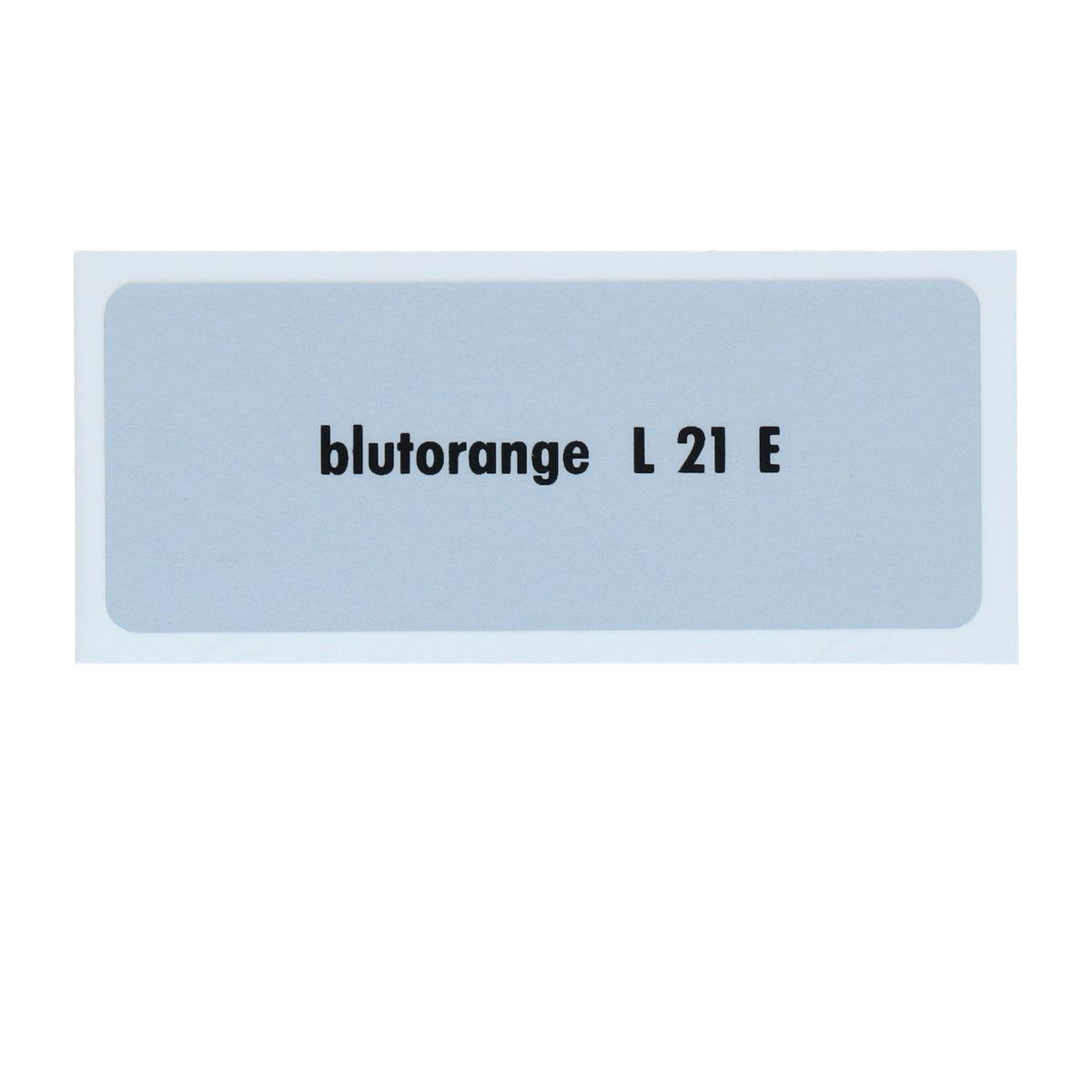 Kleurcode sticker L21E - blutorange voor VW T1 Bus, T2 Bus, Kever en Karmann Ghia - VintageDub