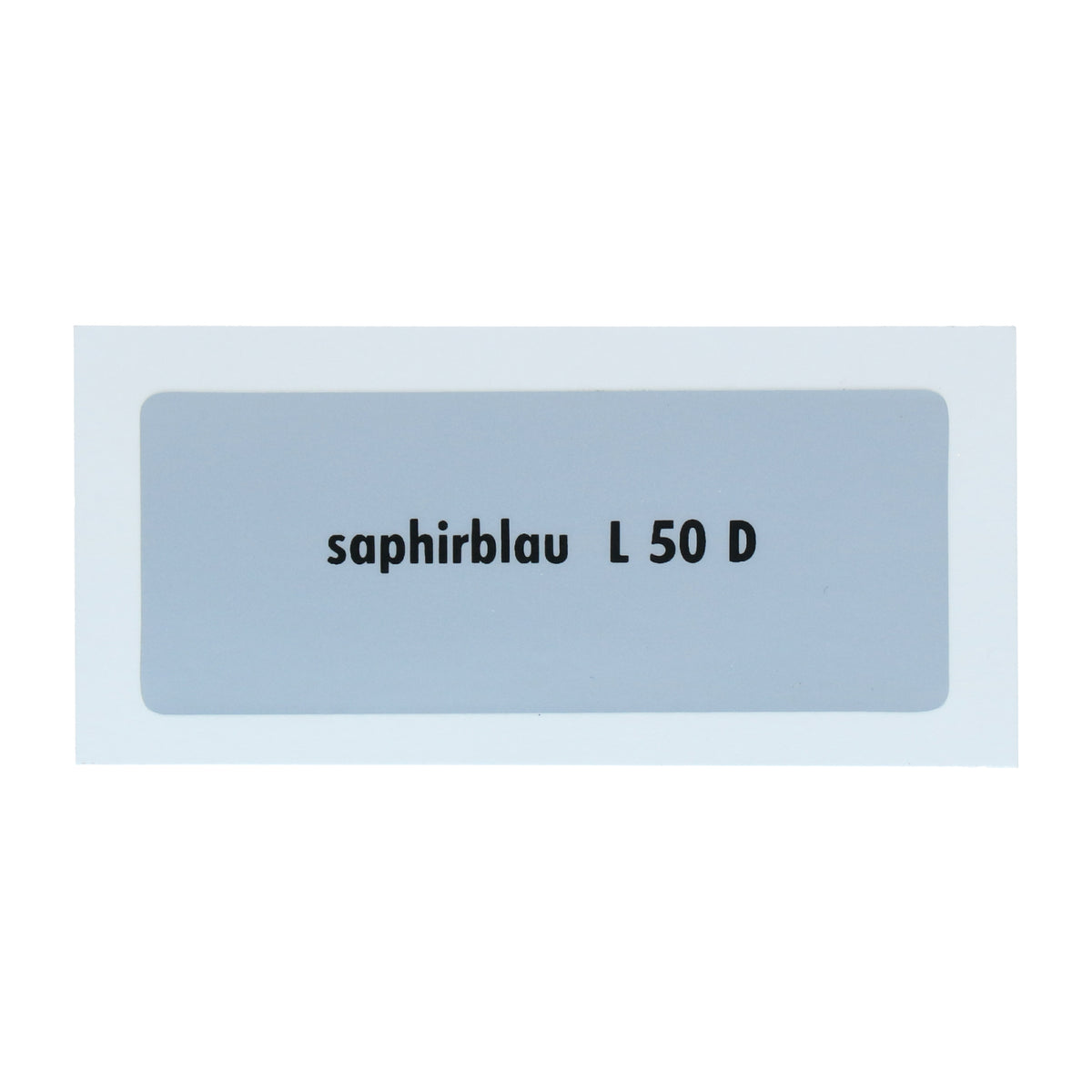 Kleurcode sticker L50D - saphirblau voor VW T1 Bus, T2 Bus, Kever en Karmann Ghia - VintageDub