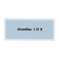 Kleurcode sticker L51K - chromblau voor VW T1 Bus, T2 Bus, Kever en Karmann Ghia - VintageDub