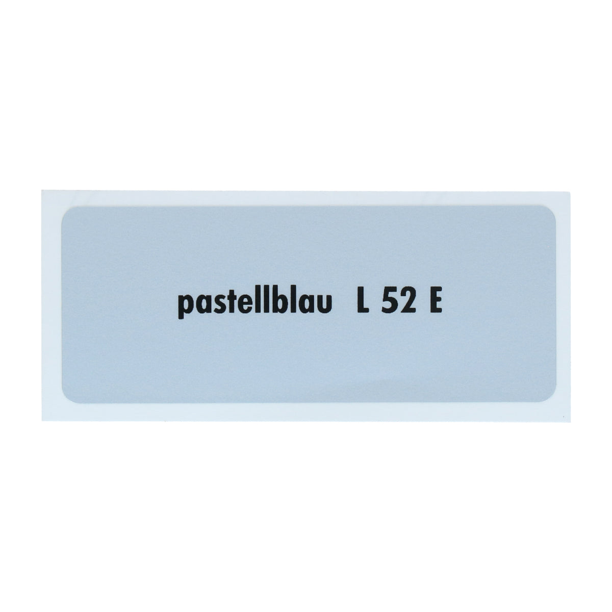 Kleurcode sticker L52E - pastellblau voor VW T1 Bus, T2 Bus, Kever en Karmann Ghia - VintageDub