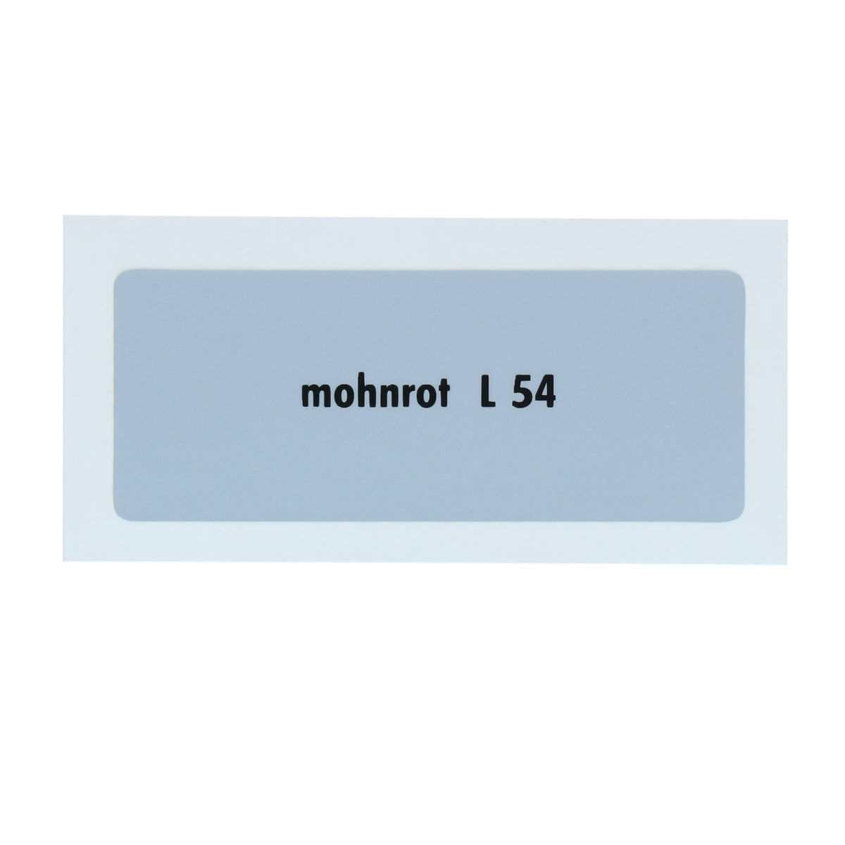 Kleurcode sticker L54 - mohnrot voor VW T1 Bus, T2 Bus, Kever en Karmann Ghia - VintageDub