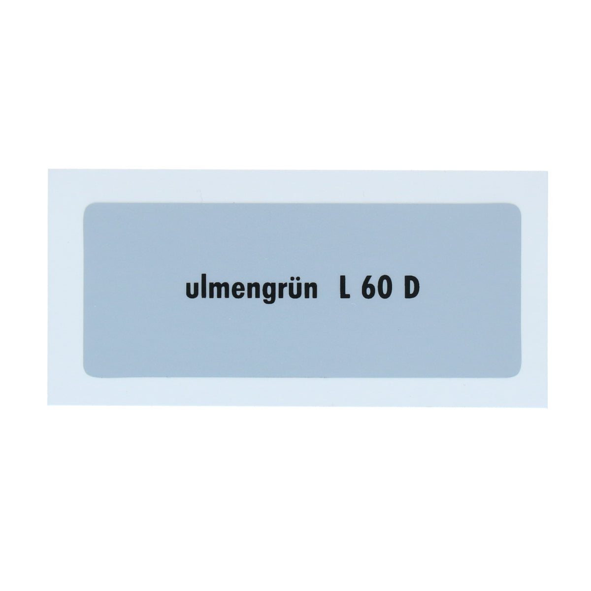 Kleurcode sticker L60D - ulmengrün voor VW T1 Bus, T2 Bus, Kever en Karmann Ghia - VintageDub