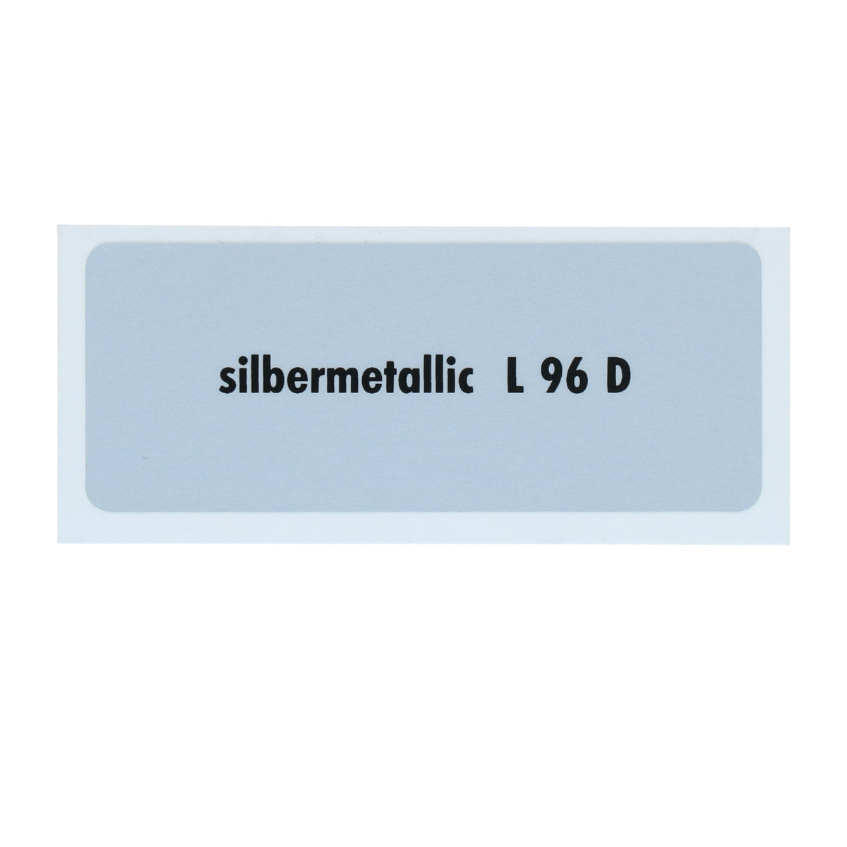 Kleurcode sticker L96D - silbermetallic voor VW T1 Bus, T2 Bus, Kever en Karmann Ghia - VintageDub
