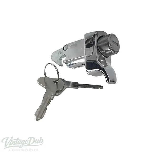 Motorklepslot met sleutel, Chroom TQ detail — T2