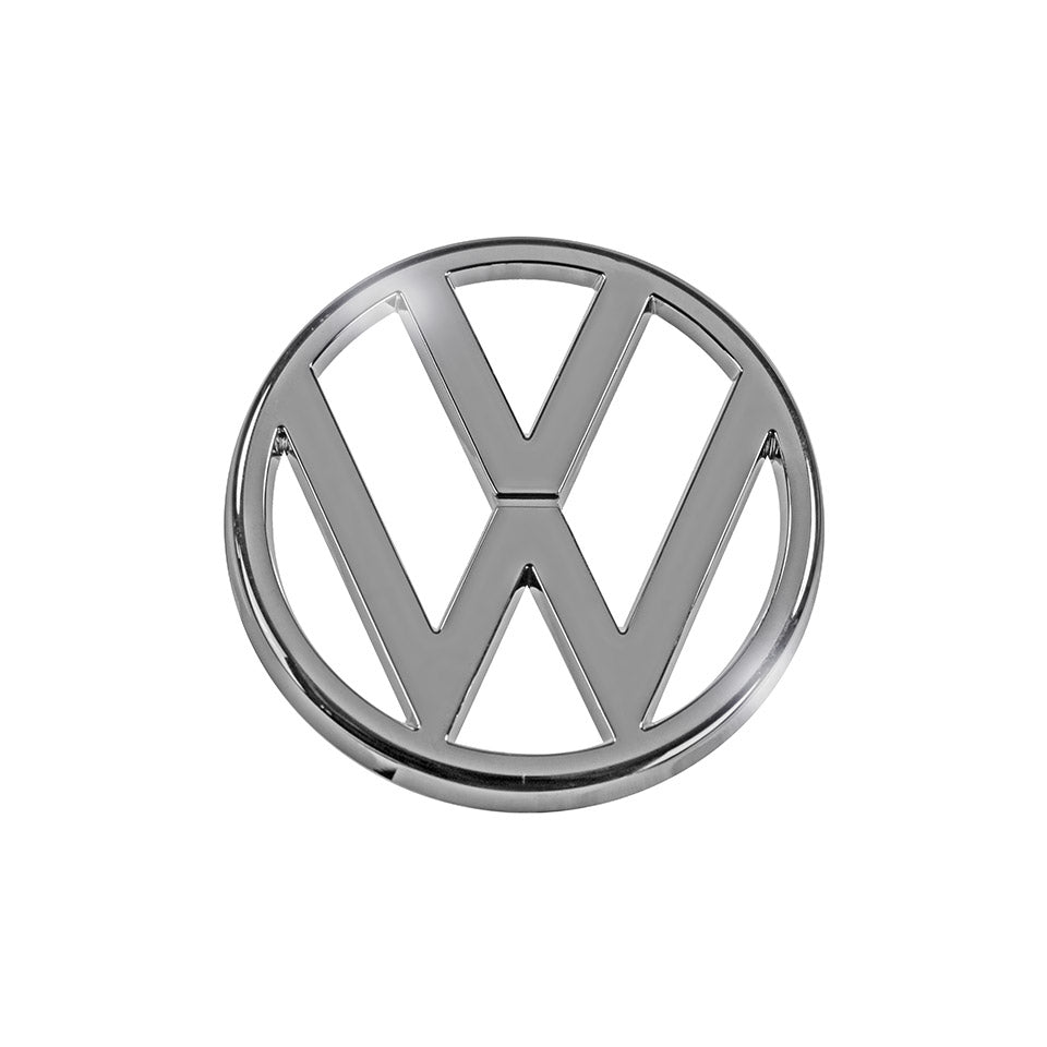 Embleem VW vooraan chroom - 95mm (orgineel) detail — T3