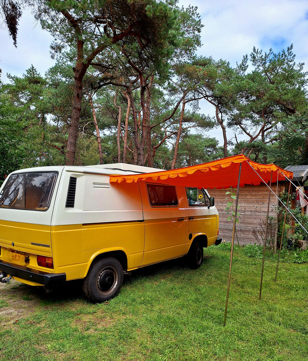 VW T2 Combi | Store vintage orange, jusqu'au 07/79
