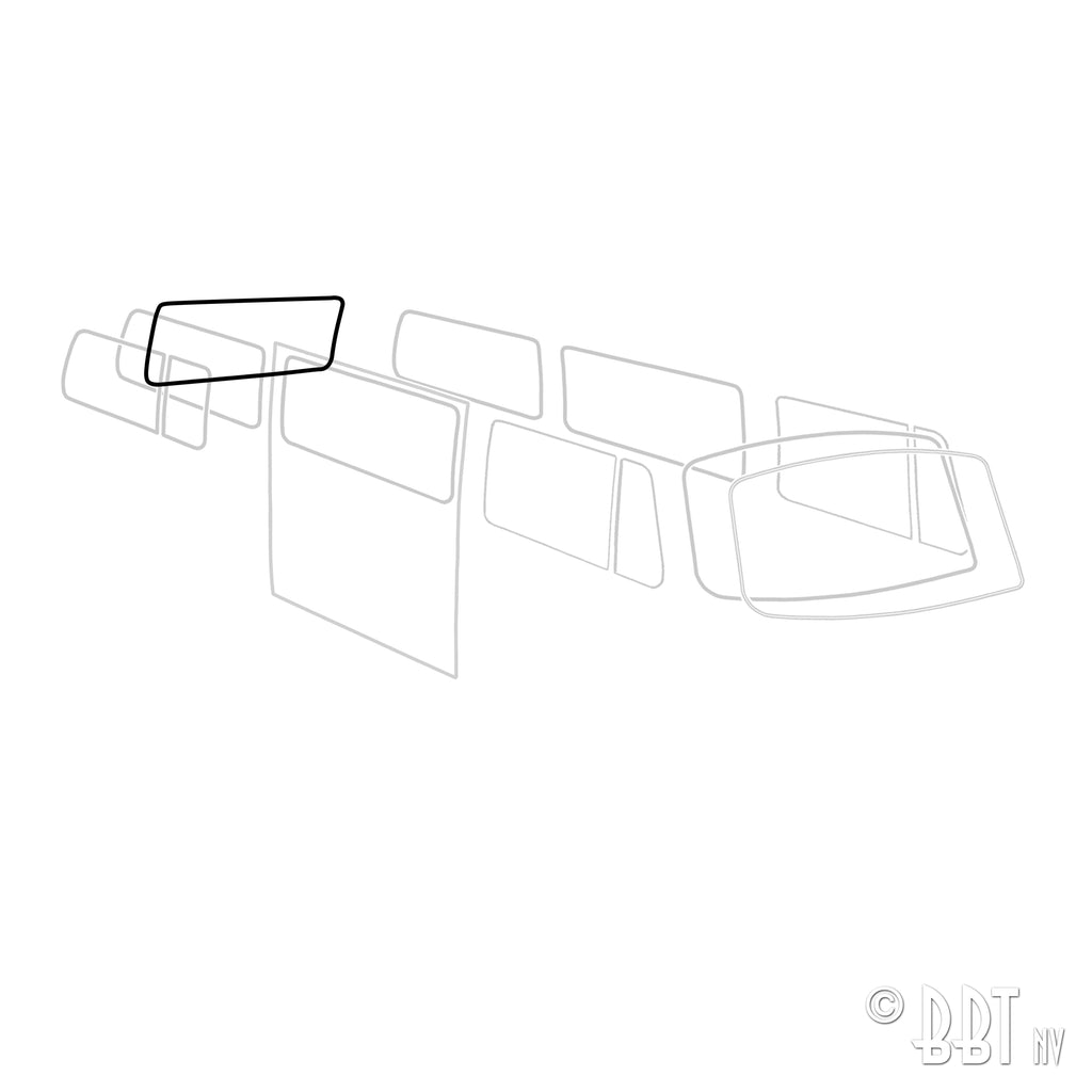 Achterruitrubber 'Deluxe' (plastik sierlijst) TQ detail — T2