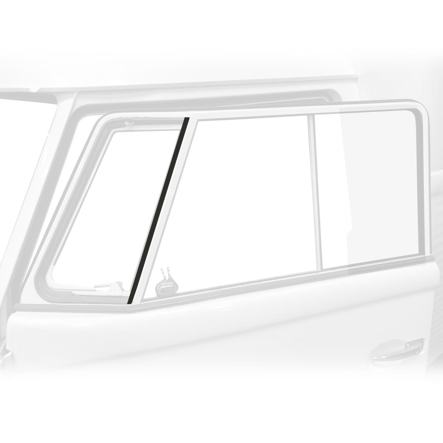Tochtruitrubber, verticaal L/R, per paar detail — T1