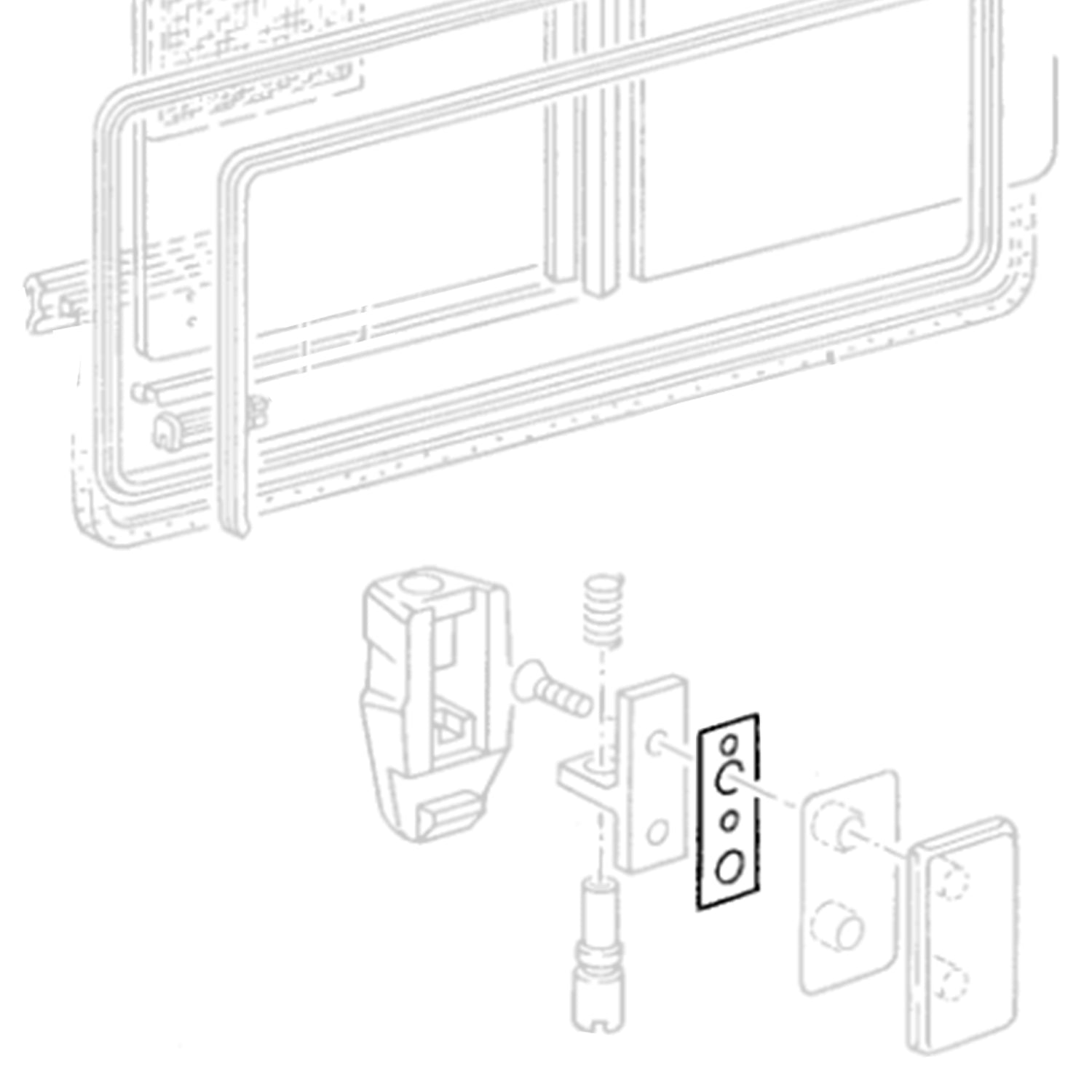 Dichting schuifraamslot detail — T2