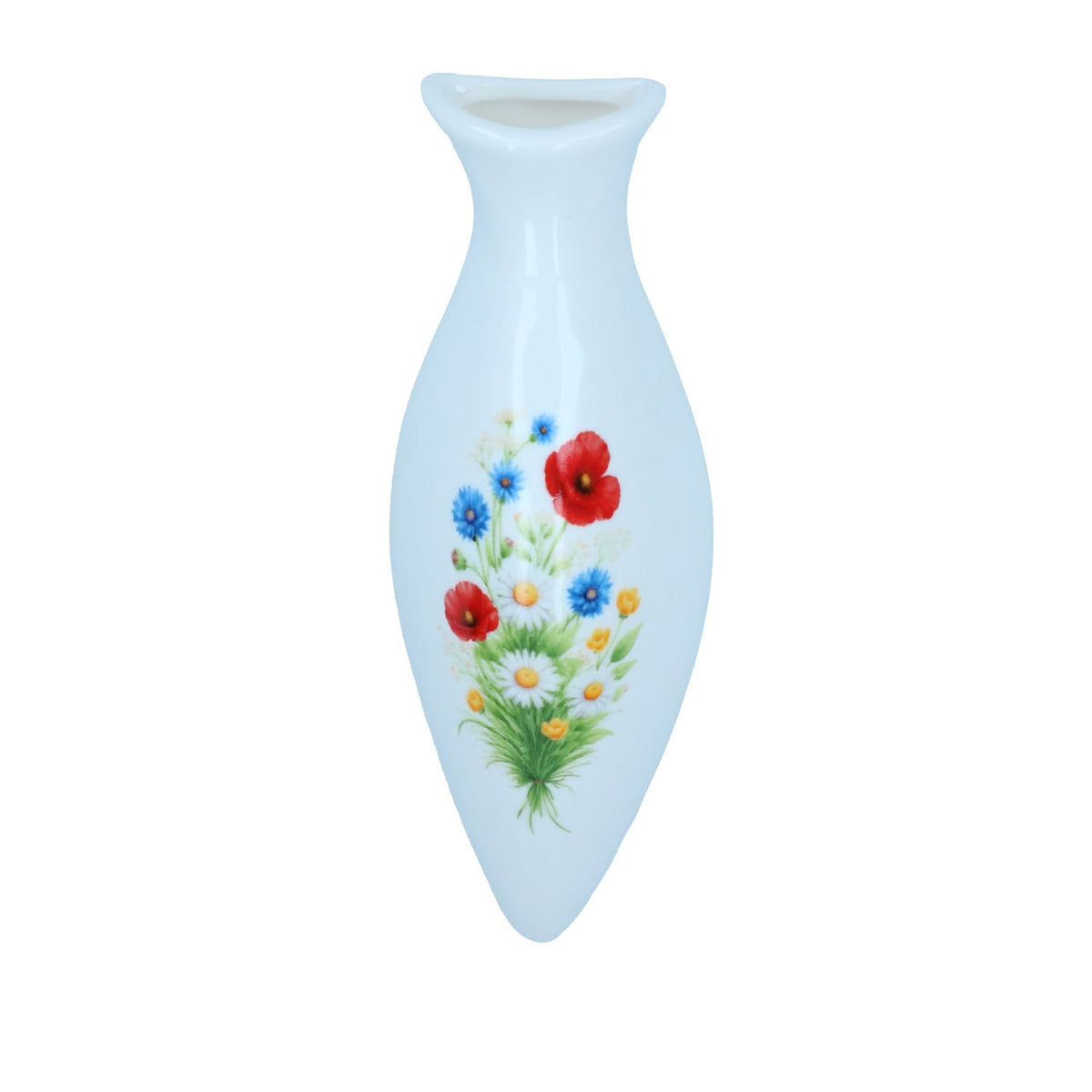 Vase à fleur céramique, Motif floral coloré