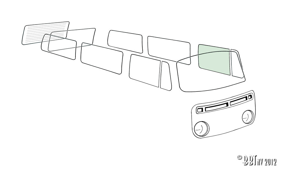 Deurruit links, groen voor T2 — VintageDub