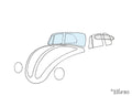 Voorruit Cabrio blank voor Kever — VintageDub