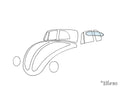 Achterruit Cabrio, verwarmd (12V) voor Kever — VintageDub