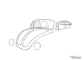Deurruit rechts, Cabrio voor Kever — VintageDub