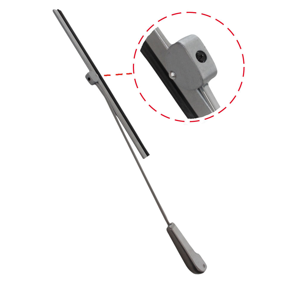 Ruitenwisser + arm, zilver detail — T1