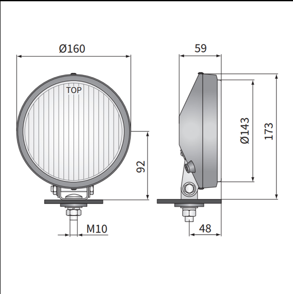 VW T1, T2, Kever, KG | Verstraler voor chrome geel glas