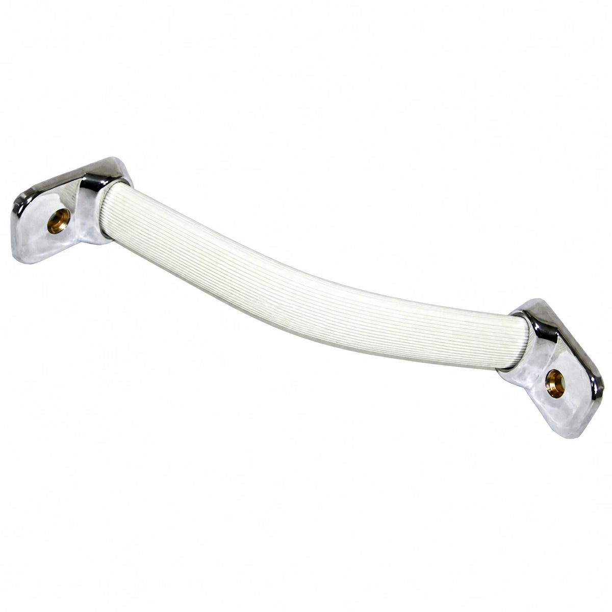 Binnengreep cabinedeur, crèmewit met Deluxe chroom uiteinden, 8/67-7/79 – VW T2 Bus – OEM 221 867 161 BC