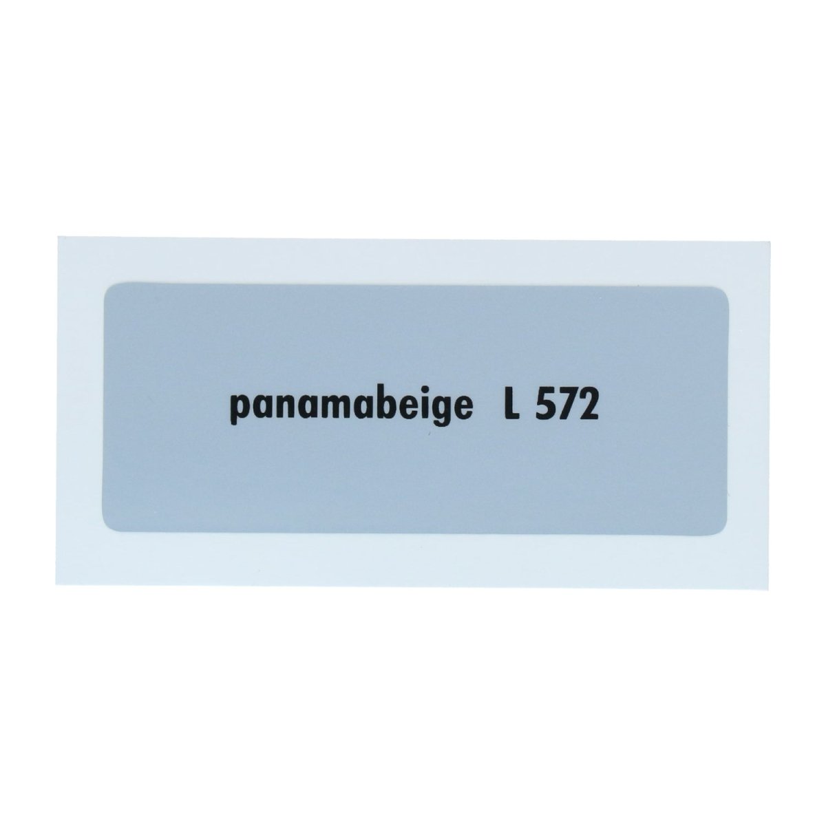 Kleurcode sticker L572 - panamabeige – VW T1 Bus, T2 Bus, Kever, KG, T3 Bus, Type 3, Type 181