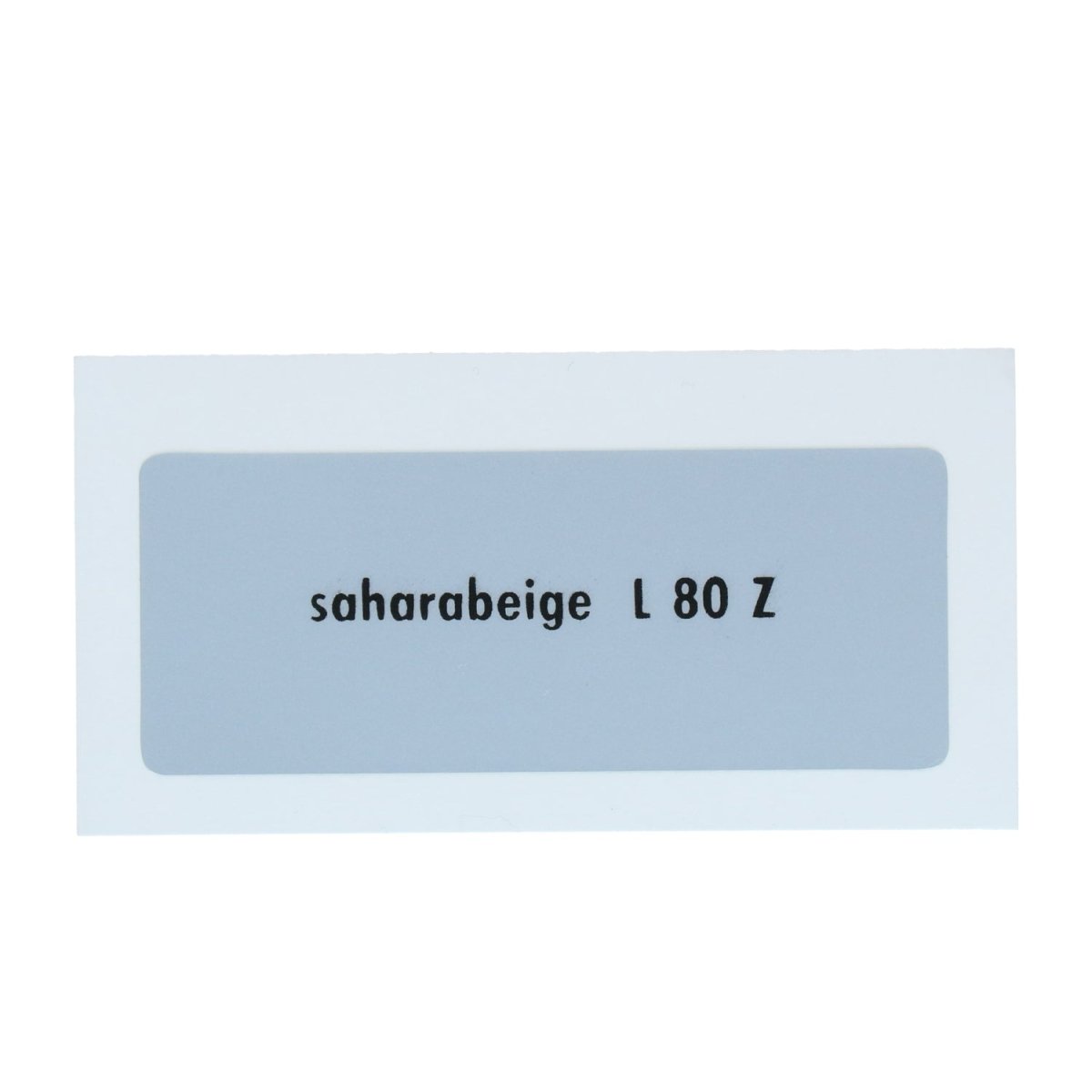 Kleurcode sticker L80Z - saharabeige voor VW T1 Bus, T2 Bus, Kever en Karmann Ghia - VintageDub