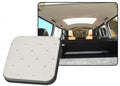 VW T2 Bus | TMI Hemel geperforeerd vinyl, met schuifdak, gebroken wit | Bus 08/72 - 07/74, 7 baleinen (3x open dak)
