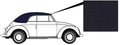 VW Kever | TMI Cabriolet kap canvas blauw | Kever 08/62 - 1966 (VIN 157 250 032) | 151871035D