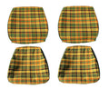 VW T2 Bus | Stoelbekleding set, geruit geel/groen/oranje, set voor twee stoelen, 08/74-07/79