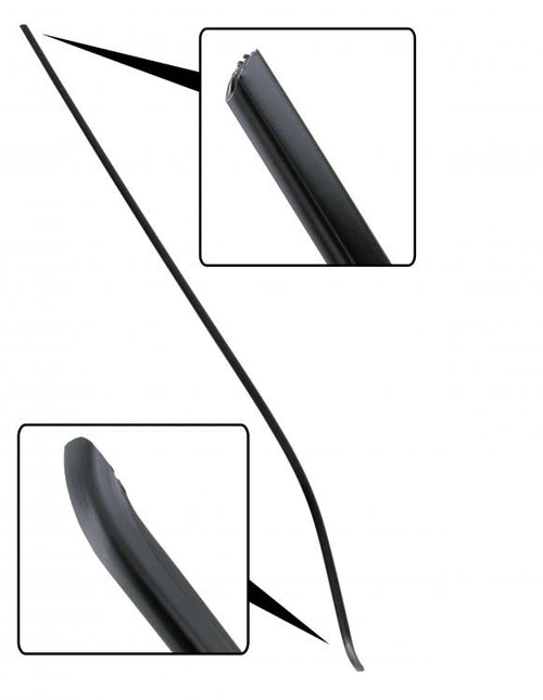 A-stijl regengoot sierlijst zwart, rechts – VW T25/T3 Bus