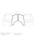 Deurrubbers set links + rechts | VW T2 Bus 08/67-07/79 | 211 831 721D + 211 831 722D