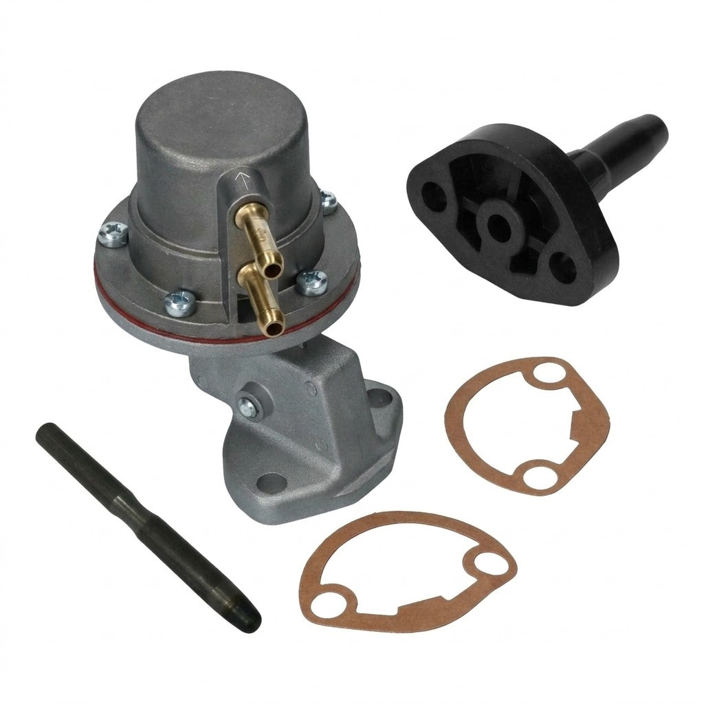 Benzinepomp set Type 1 met dynamo, 108 mm stang | VW T1 Bus, T2 Bus, Kever, KG, Type 181 | 113 127 025D + 113 127 307 + 113 127 303C