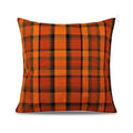 Westfalia kussen geruit oranje/geel/groen 40 x 40cm originele Westfalia stof – VW T2 Bus Westfalia