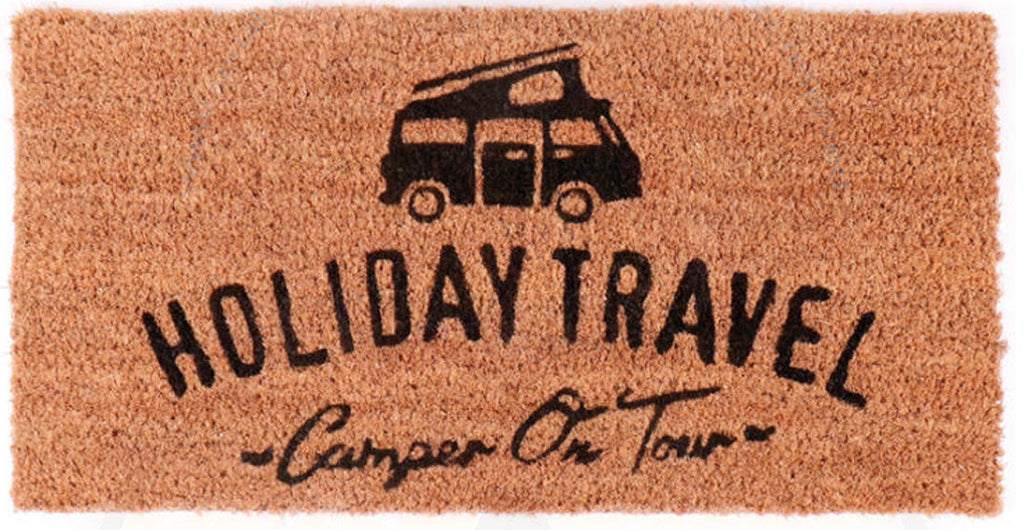 Deurmat 50x25 cm kokosvezel Holiday Travel