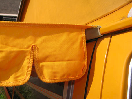 VW T2 Bus | Vintage zonneluifel geel/oranje, t/m 07/79