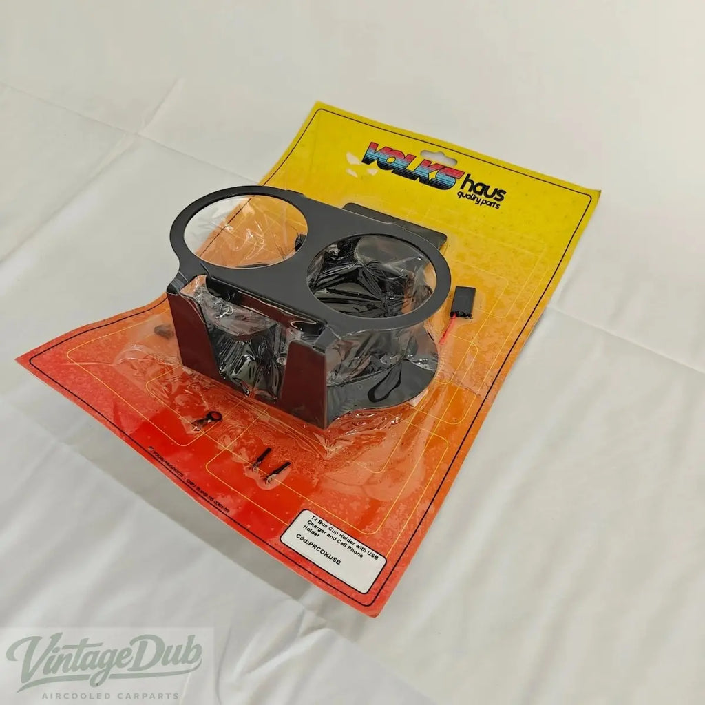VW T2 USB lader / drank- telefoonhouder voor asbak 12 volt — VintageDub